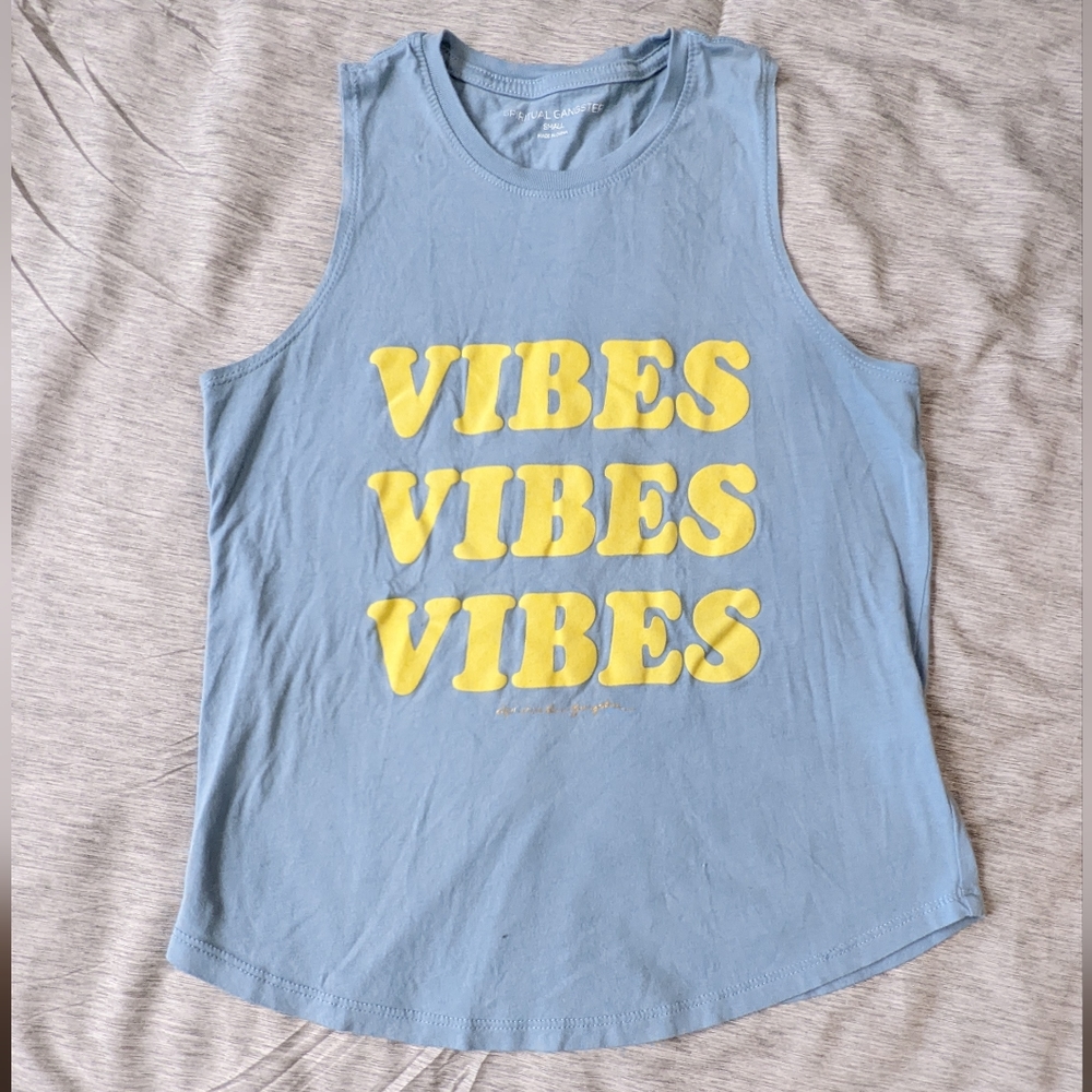 Spiritual Gangster, Vibes muscle tank, Size Small